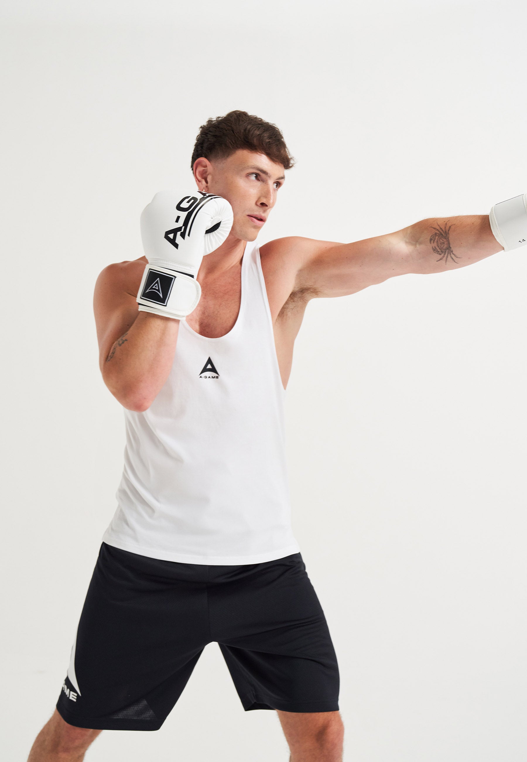 MENS A-GAME TRAINING STRINGER VEST - WHITE