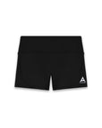 WOMENS A-GAME LOGO MINI TRAINING SHORTS - BLACK