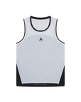 MENS A-GAME MESH TRAINING VEST - WHITE/BLACK