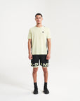 MENS A-GAME 2 IN 1 TRAINING SHORTS - BLACK/LIME