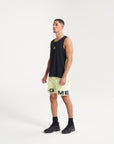 MENS A-GAME MESH TRAINING VEST - LIME/BLACK