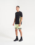 MENS A-GAME PERFORMANCE TRAINING T-SHIRT - BLACK/LIME