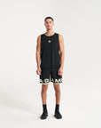 MENS A-GAME TRAINING TANK TOP - BLACK/LIME