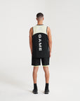 MENS A-GAME TRAINING TANK TOP - BLACK/LIME