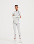 WOMENS A-GAME FITTED THERMAL FLEECE - GREY