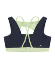 WOMENS A-GAME LAYERED SPORTS BRAS - NAVY/LIME