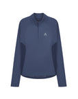 WOMENS A-GAME QUARTER ZIP FITTED TRAINING TOP - BLUE