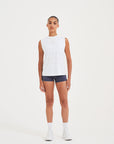 WOMENS A-GAME TRAINING RELAXED VEST - WHITE