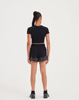 WOMENS A-GAME TRAINING RUNNER SHORTS - BLACK