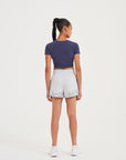 WOMENS A-GAME TRAINING RUNNER SHORTS - GREY