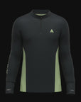 MENS A-GAME PERFORMANCE LONG SLEEVE TRAINING TOP - BLACK/LIME