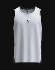 MENS A-GAME MESH TRAINING VEST - WHITE/BLACK