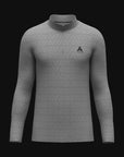 MENS A-GAME SEAMLESS LOGO TRAINING LONG SLEEVE TOP - STEEL GREY