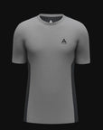 MENS A-GAME PANELLED TRAINING T-SHIRT - CHARCOAL/BLACK